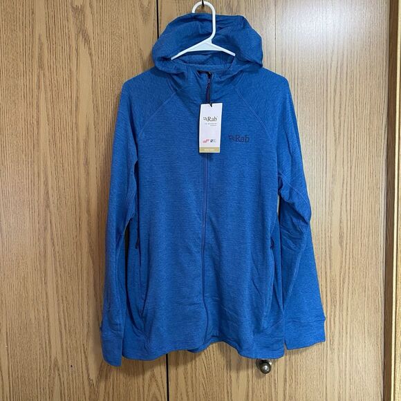 NWT Rab Men’s XL Nexus Hoody Zip Up Jacket Blue - Picture 1 of 9